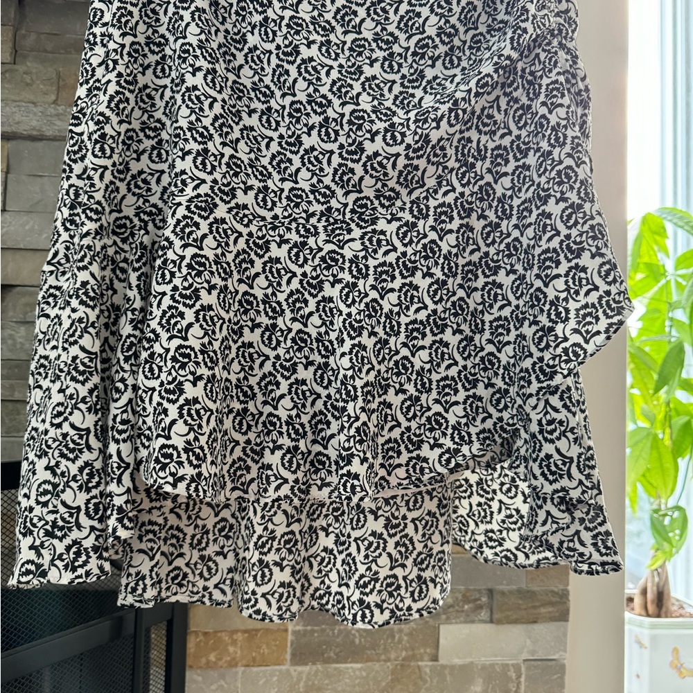 A.L.C. Farrow Silk Mini Skirt Flounce